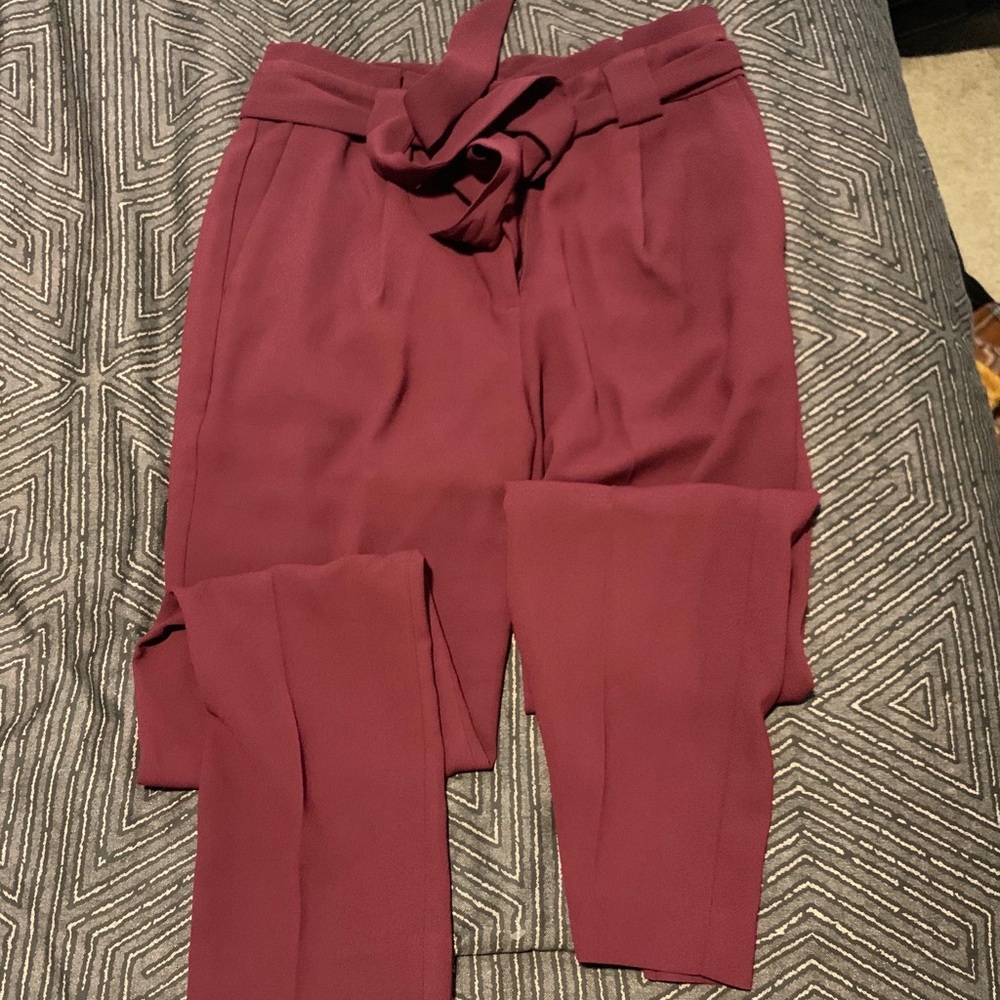 High-waist ankle pants